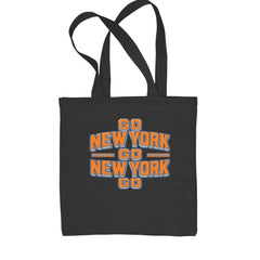 Go New York Go Basketball Shopping Tote Bag Black