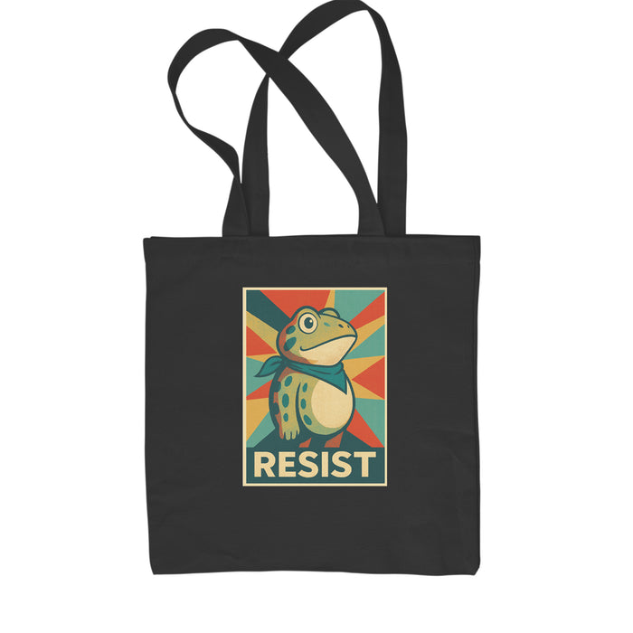 Resist Portland Protest Frog Shopping Tote Bag