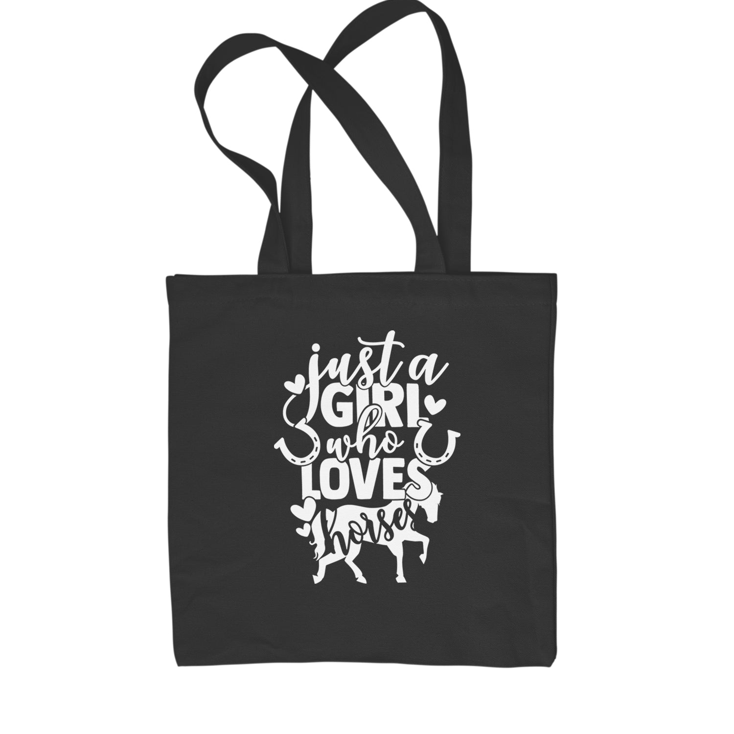 Just A Girl Who Loves Horses Shopping Tote Bag Pink