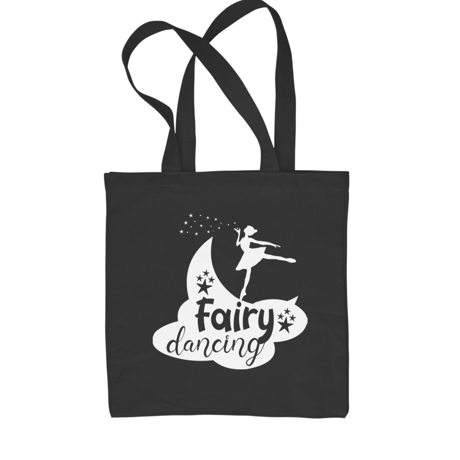 Fairy Dancing Shopping Tote Bag Black