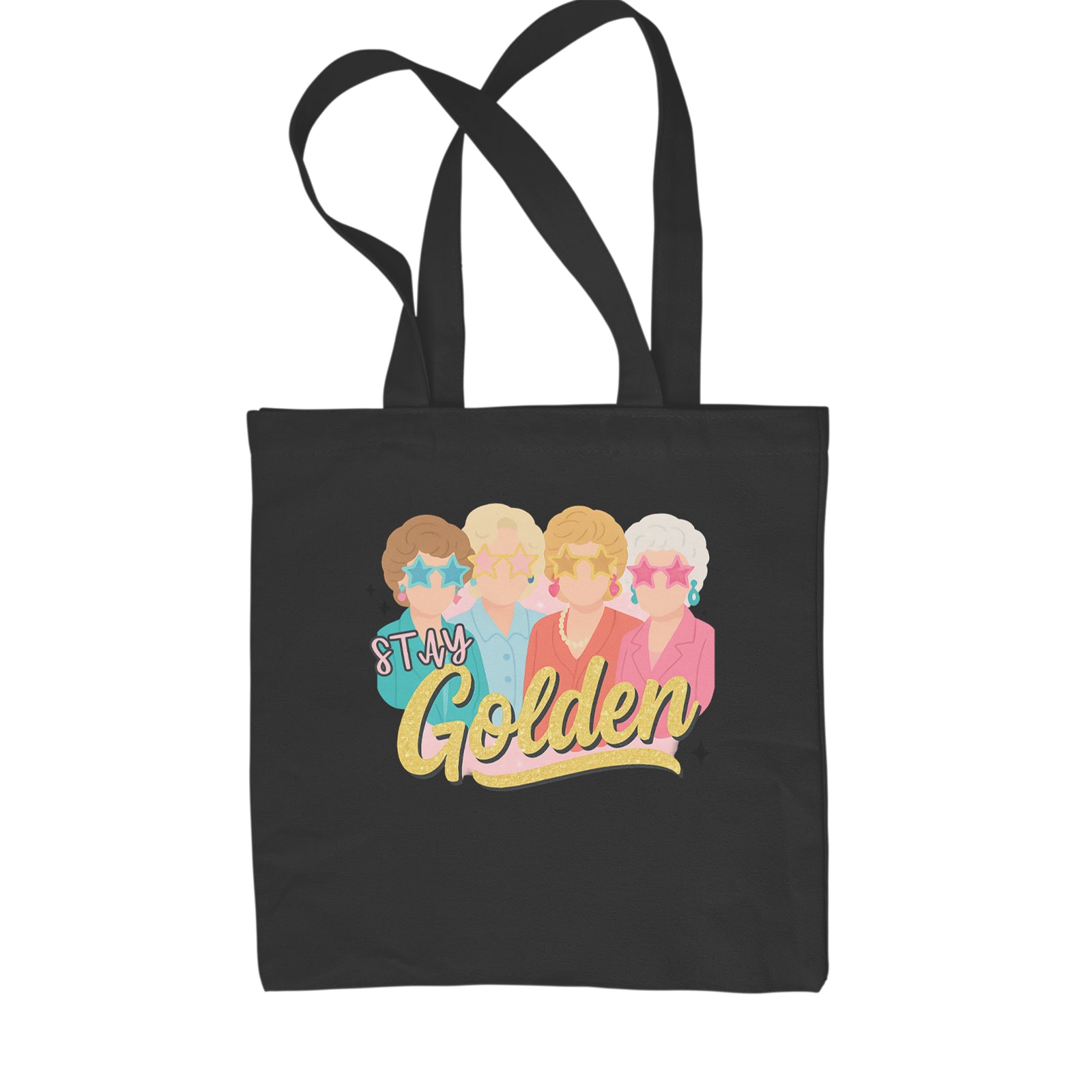 Stay Golden Girls Retro Shopping Tote Bag Black