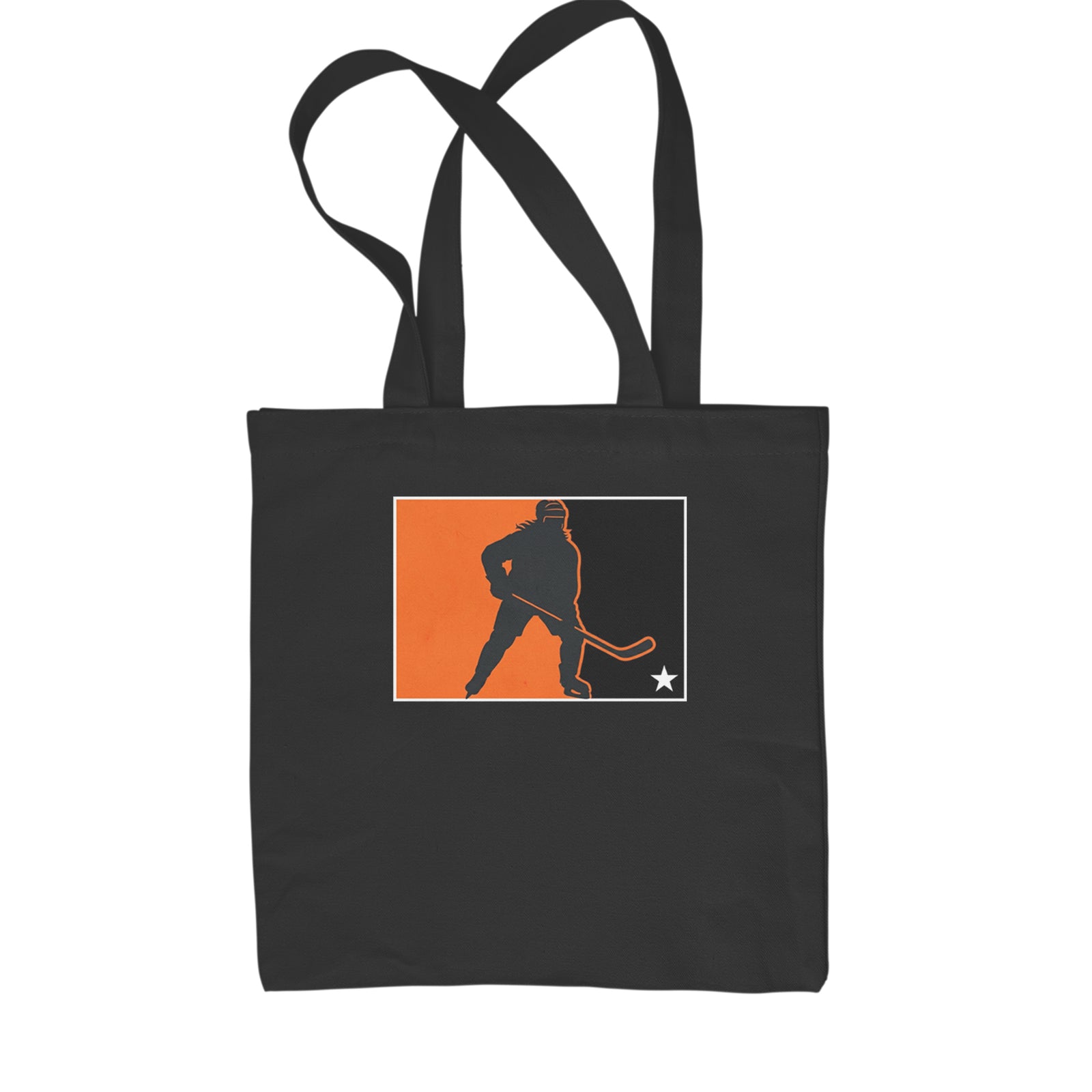 Hockey Enforcer Retro Vintage Shopping Tote Bag Black