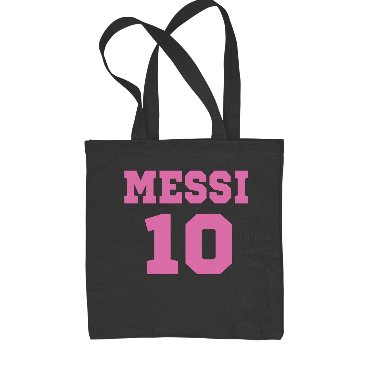 Messi World Soccer Futbol Messiami Shopping Tote Bag Black