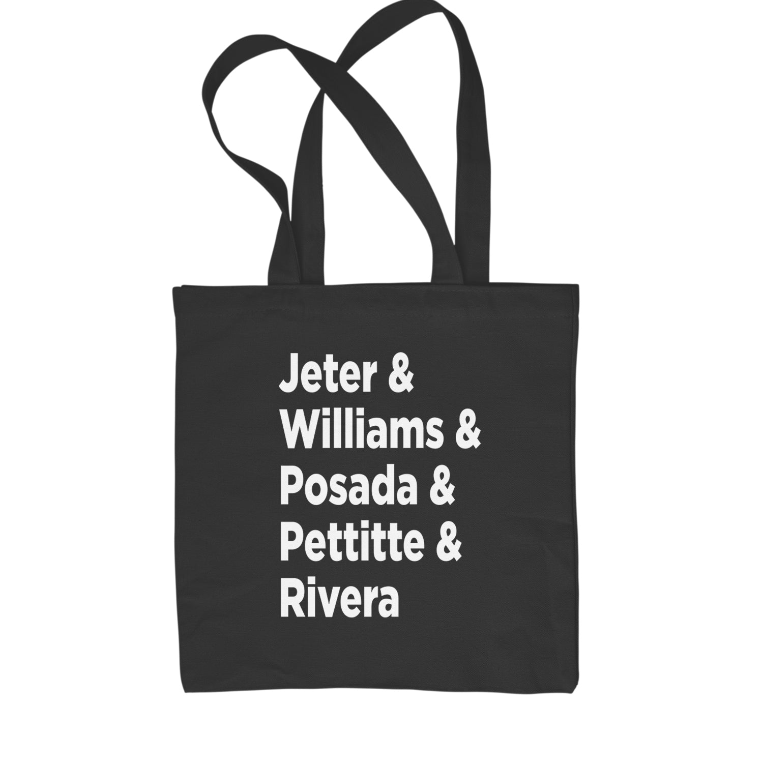 Jeter & Williams & Posada & Pettitte & Rivera Shopping Tote Bag Navy Blue