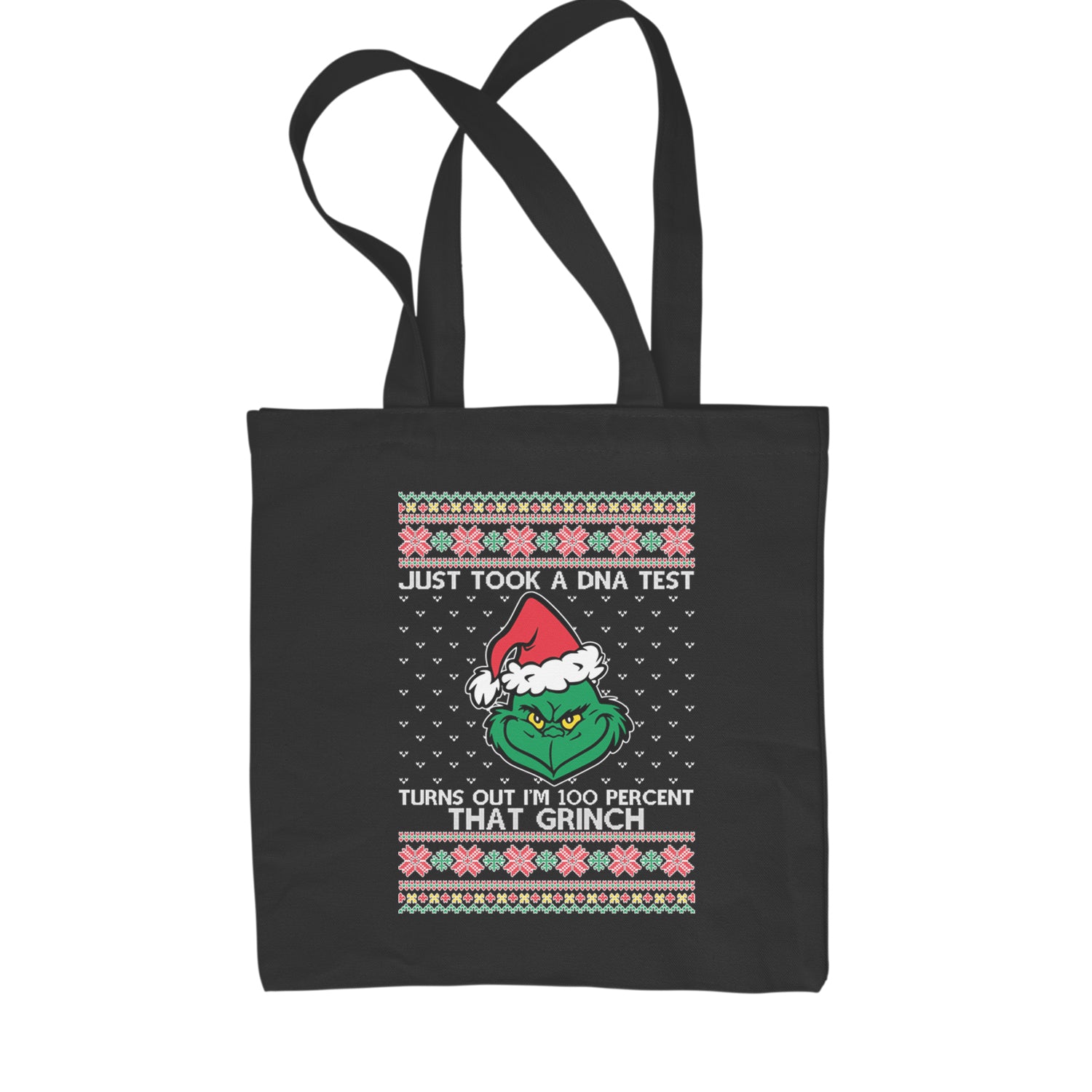 One Hundred Percent That Gr-nch Ugly Christmas Shopping Tote Bag Black