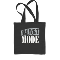 Distressed bold BEAST MODE workout typography on a Classic Cotton Canvas Tote
