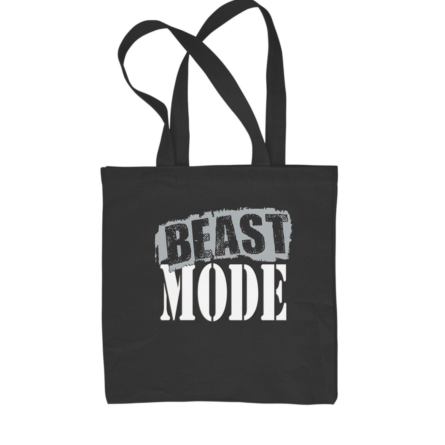 Beast Mode Training Gym Workout Shopping Tote Bag Black