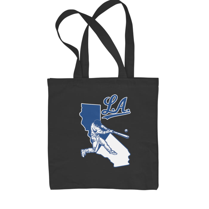 Los Angeles Baseball Batter Up Shopping Tote Bag