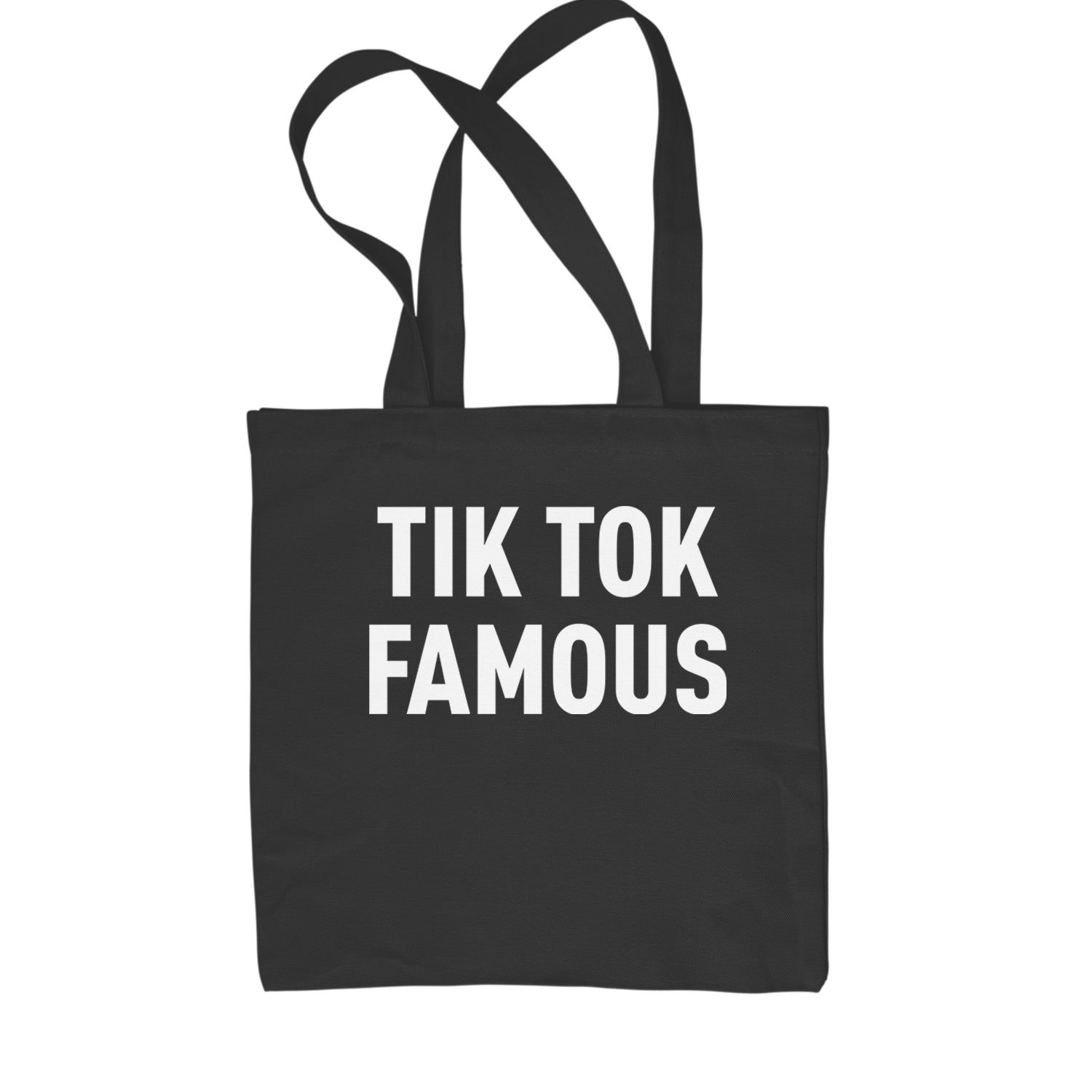 TikTok Famous Influencer Promoter Shopping Tote Bag Black