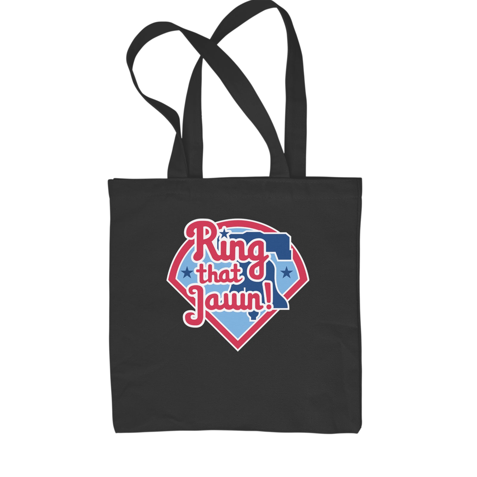Ring That Jawn Philly Baseball Shopping Tote Bag Navy Blue