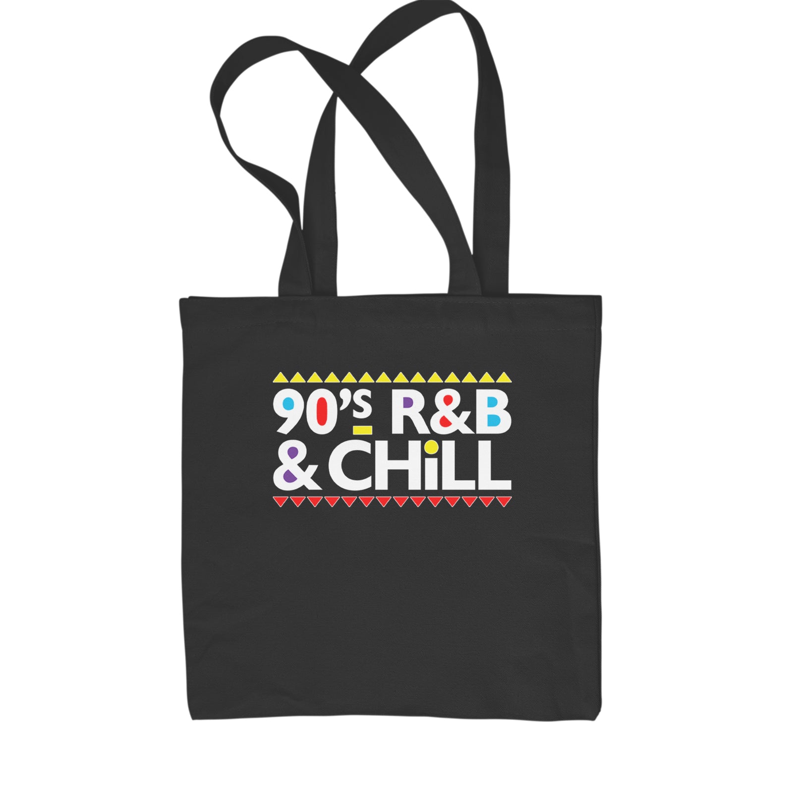 90s R&B and Chill Retro Throwback Shopping Tote Bag Black