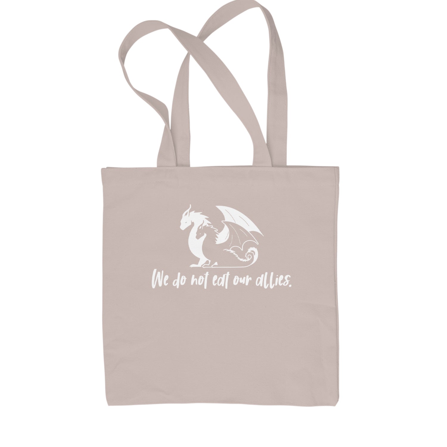 We Do Not Eat Our Allies Fourth Wing Basgiath Shopping Tote Bag Black