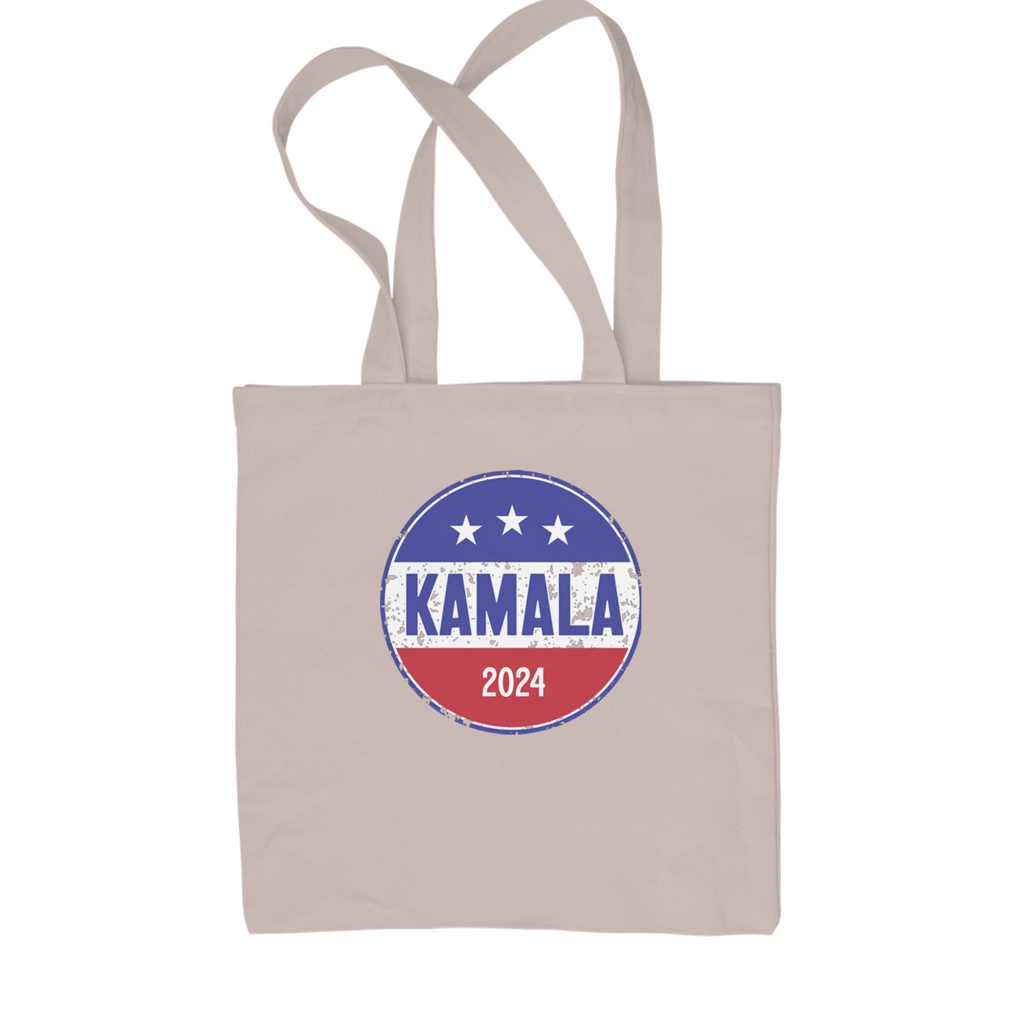 Kamala Badge 2024 - Kamala Harris For President 2024 Shopping Tote Bag Natural