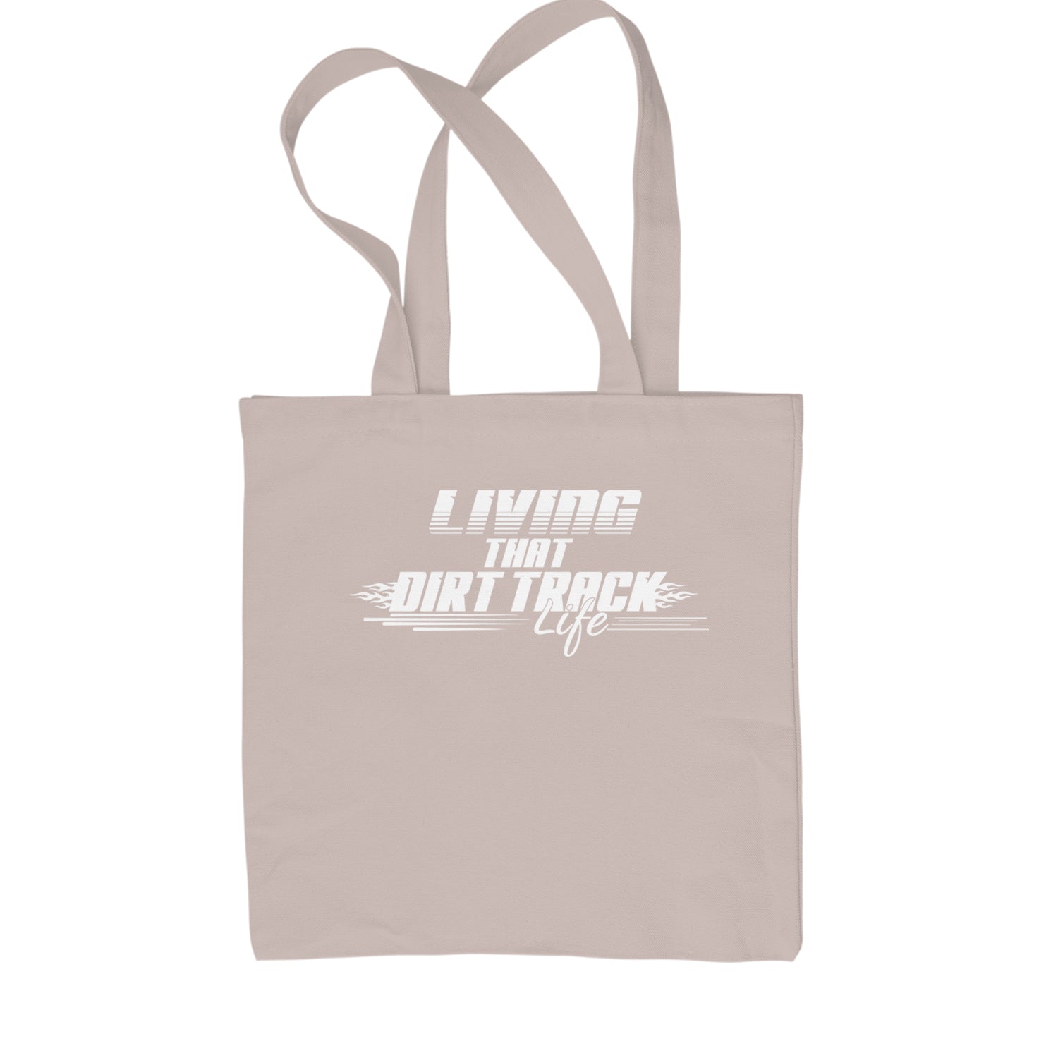 Living That Dirt Track Life Shopping Tote Bag Black