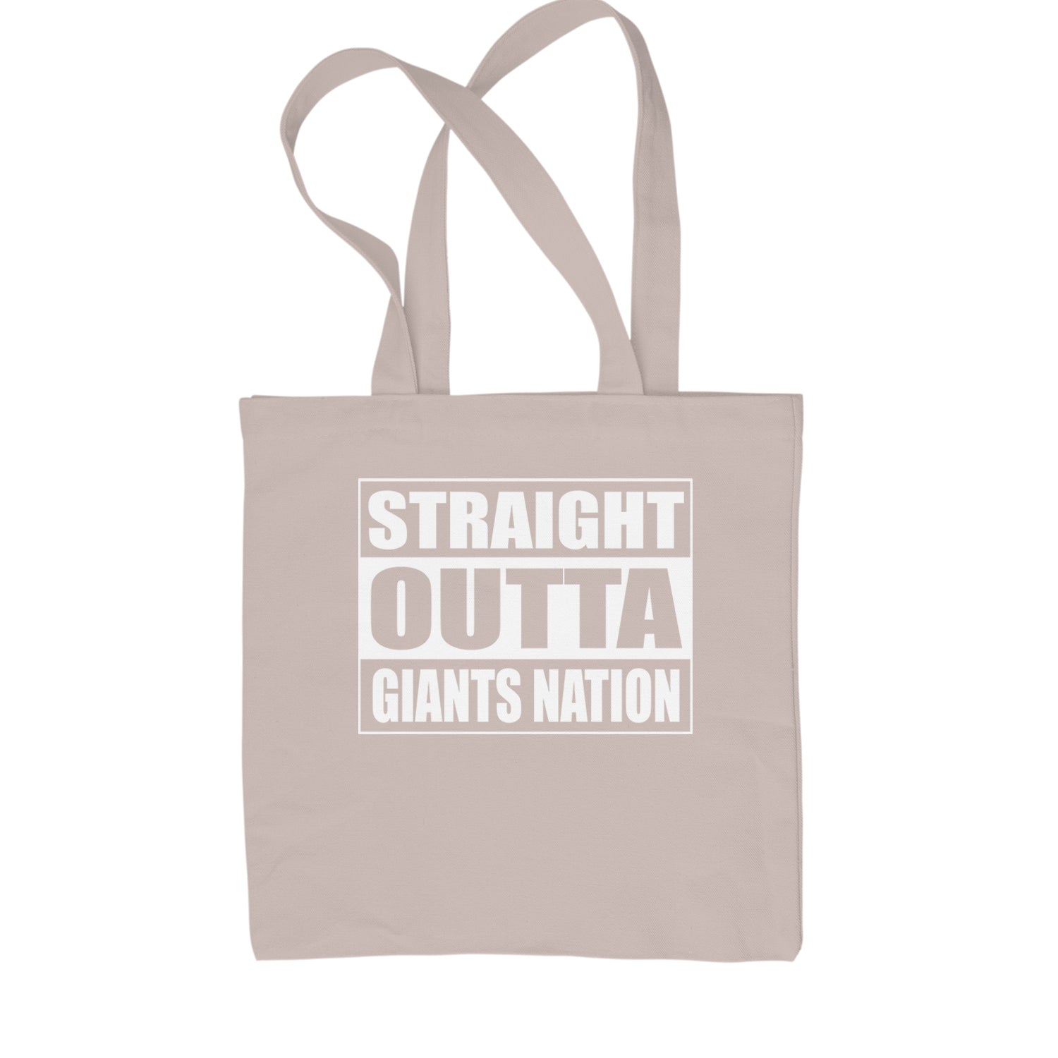 Straight Outta Giants Nation   Shopping Tote Bag Natural