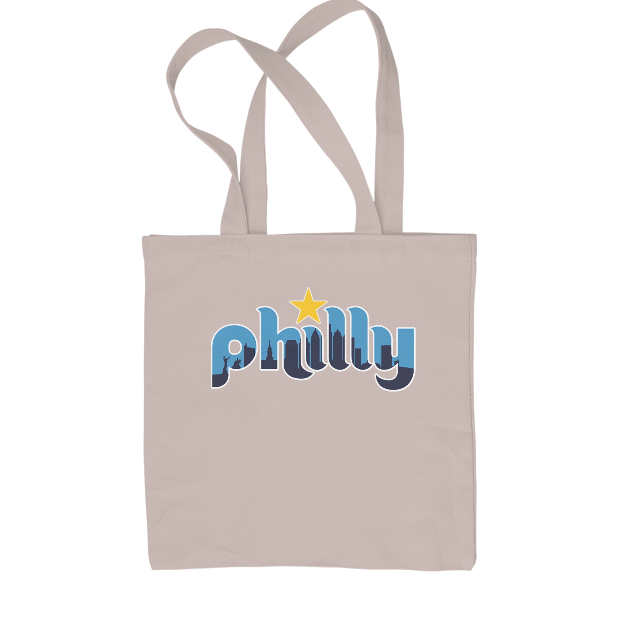Skyline Philly Philadelphia Shopping Tote Bag Natural