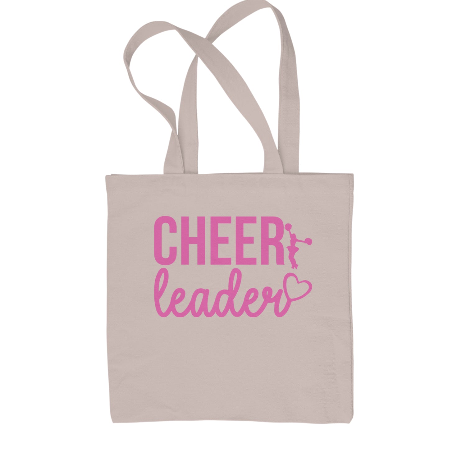 Cheerleader Heart Love Shopping Tote Bag Black