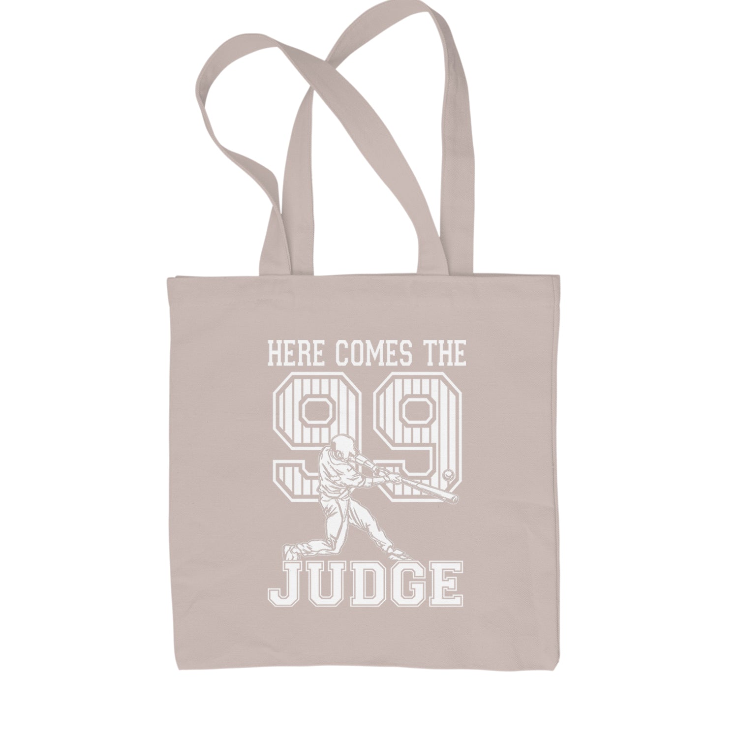 Here Comes The Judge 99 NY Baseball  Shopping Tote Bag Natural