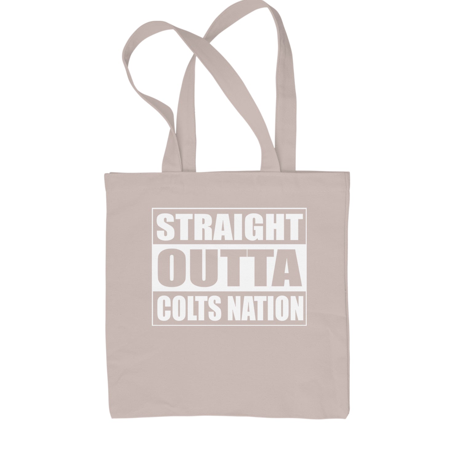 Straight Outta Colts Nation Football  Shopping Tote Bag Black