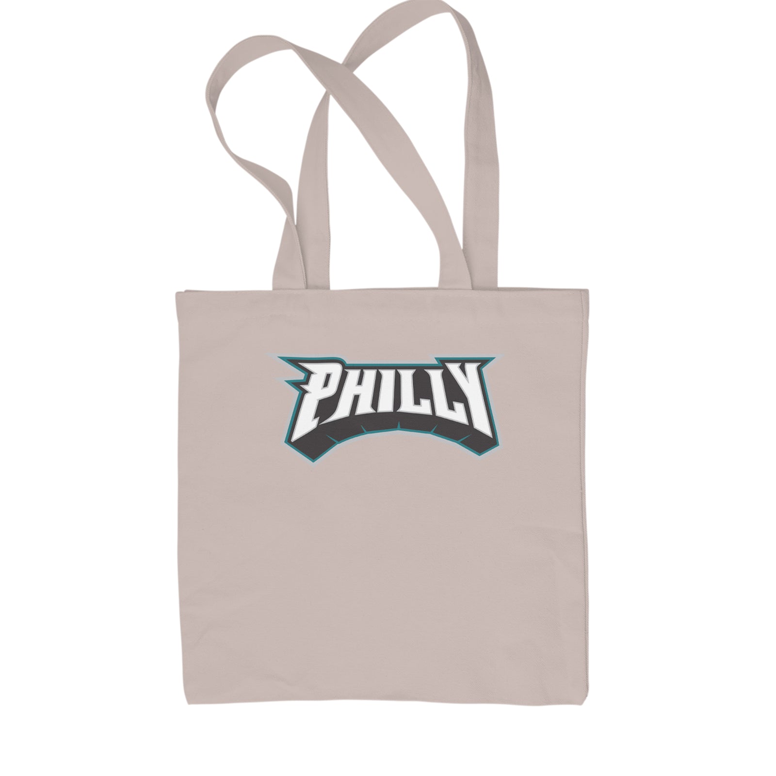 Philly Bold Block Throwback Shopping Tote Bag Black