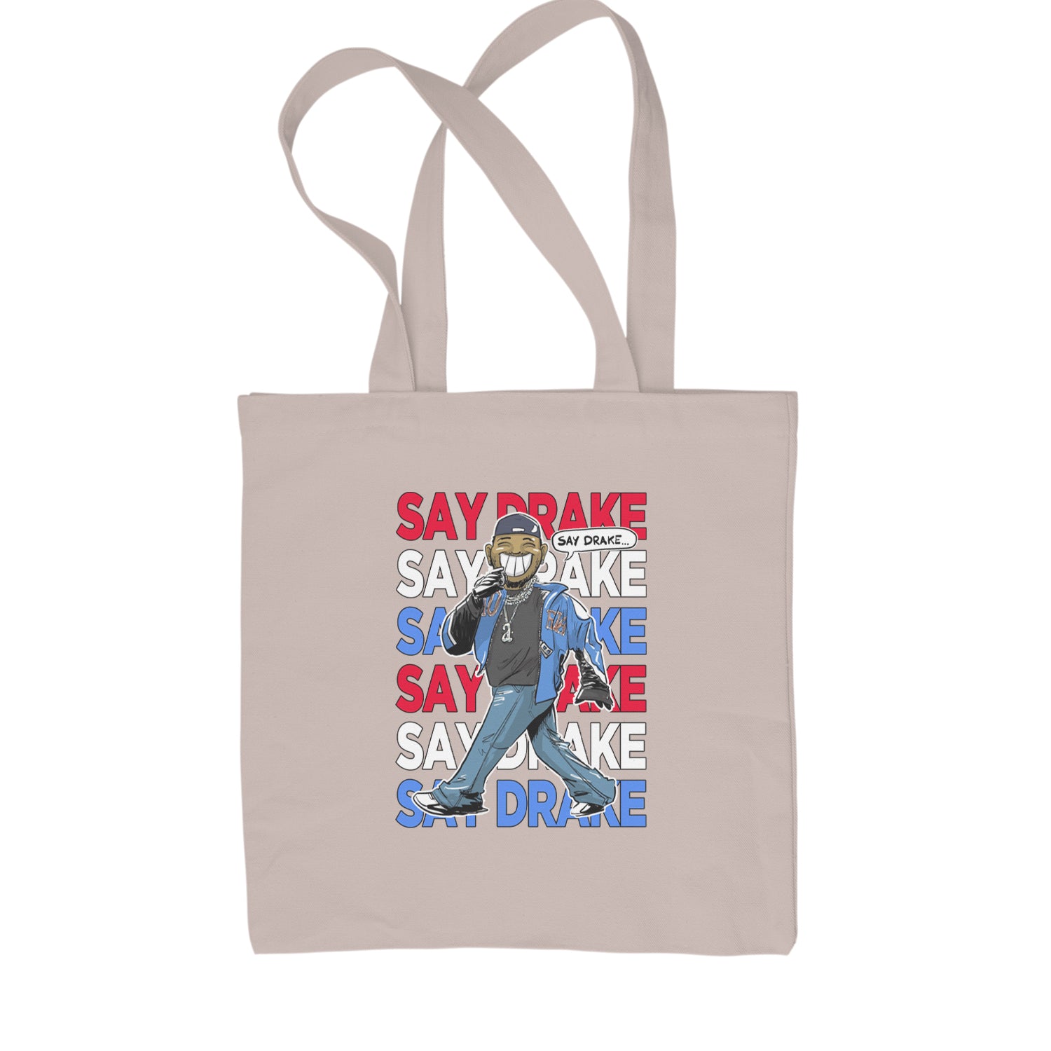 Say Drake Smiling Meme Mustard Shopping Tote Bag Black