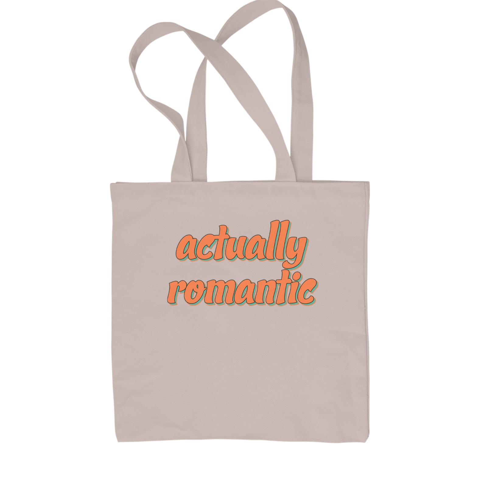 Actually Romantic Shopping Tote Bag Black