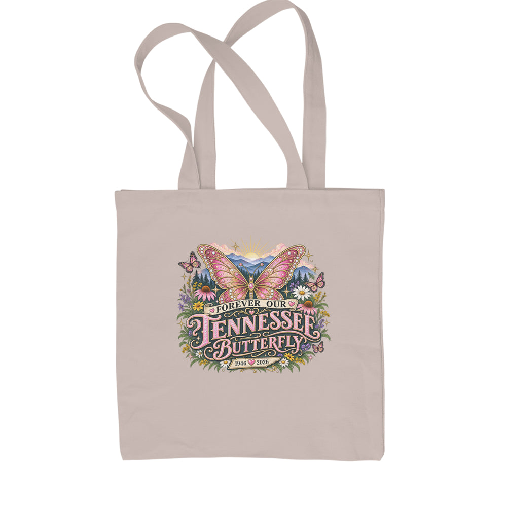 Forever Our Tennessee Butterfly Dolly Shopping Tote Bag Natural