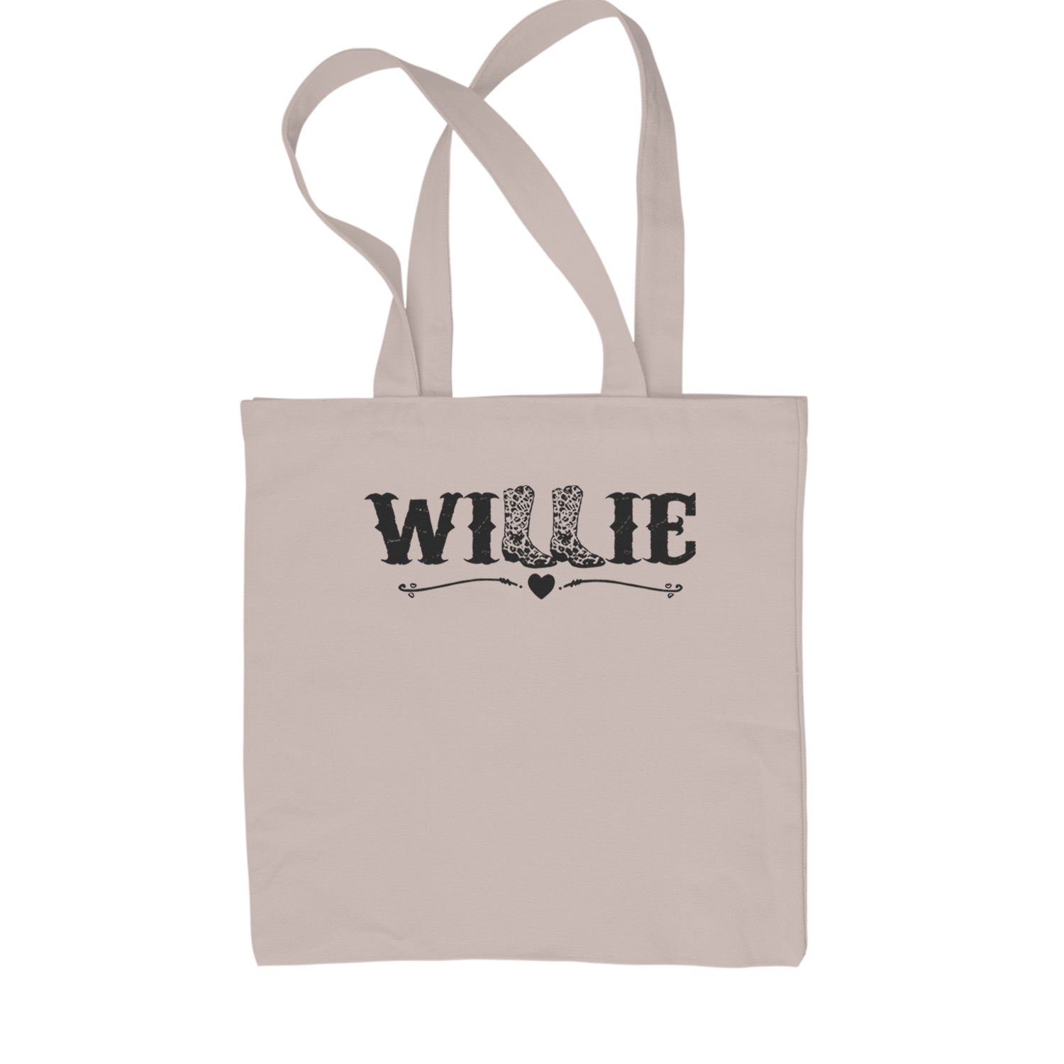 Willie Cowboy Boots Hippy Country Music Shopping Tote Bag Natural