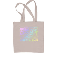 Spooky Season Horror Icons Halloween Shopping Tote Bag Natural