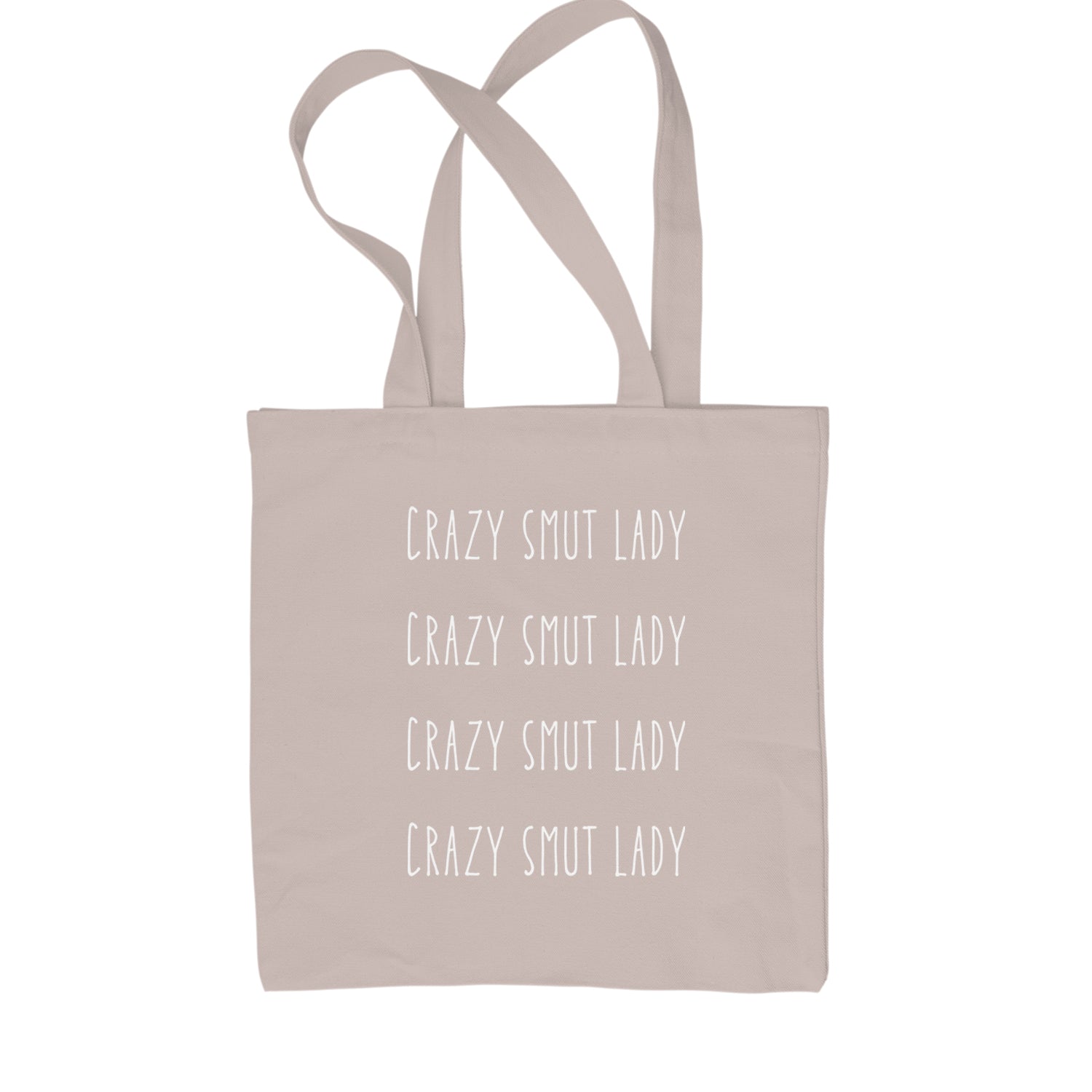 Crazy Smut Lady Romantasy Shopping Tote Bag Natural