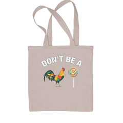 Classic Cotton Canvas Tote with a rooster and swirl lollipop pun graphic