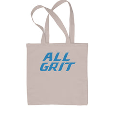 All Grit Detroit Football Shopping Tote Bag Natural