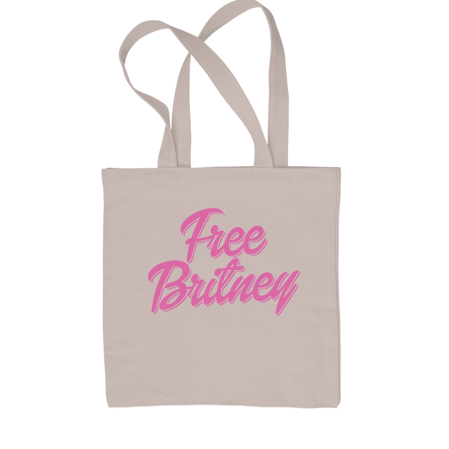 Pink Free Britney Shopping Tote Bag Black