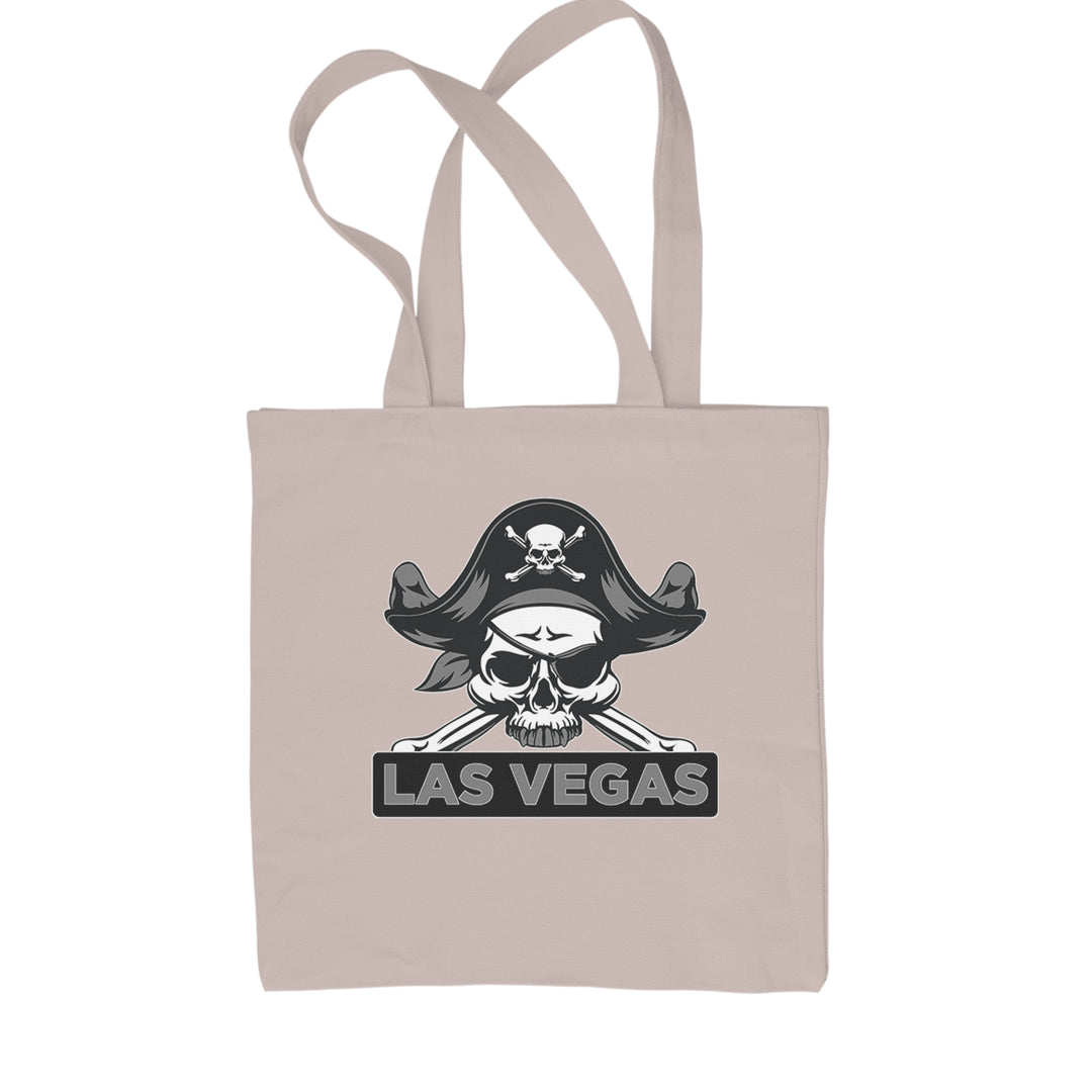 Raider Skull Straight Outta Las Vegas Shopping Tote Bag Natural
