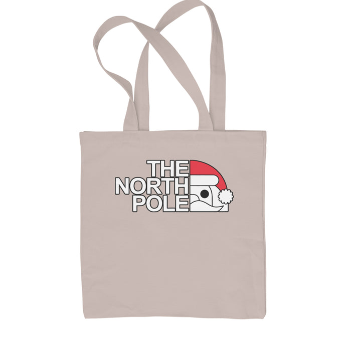 The North Pole Santa Face Shopping Tote Bag
