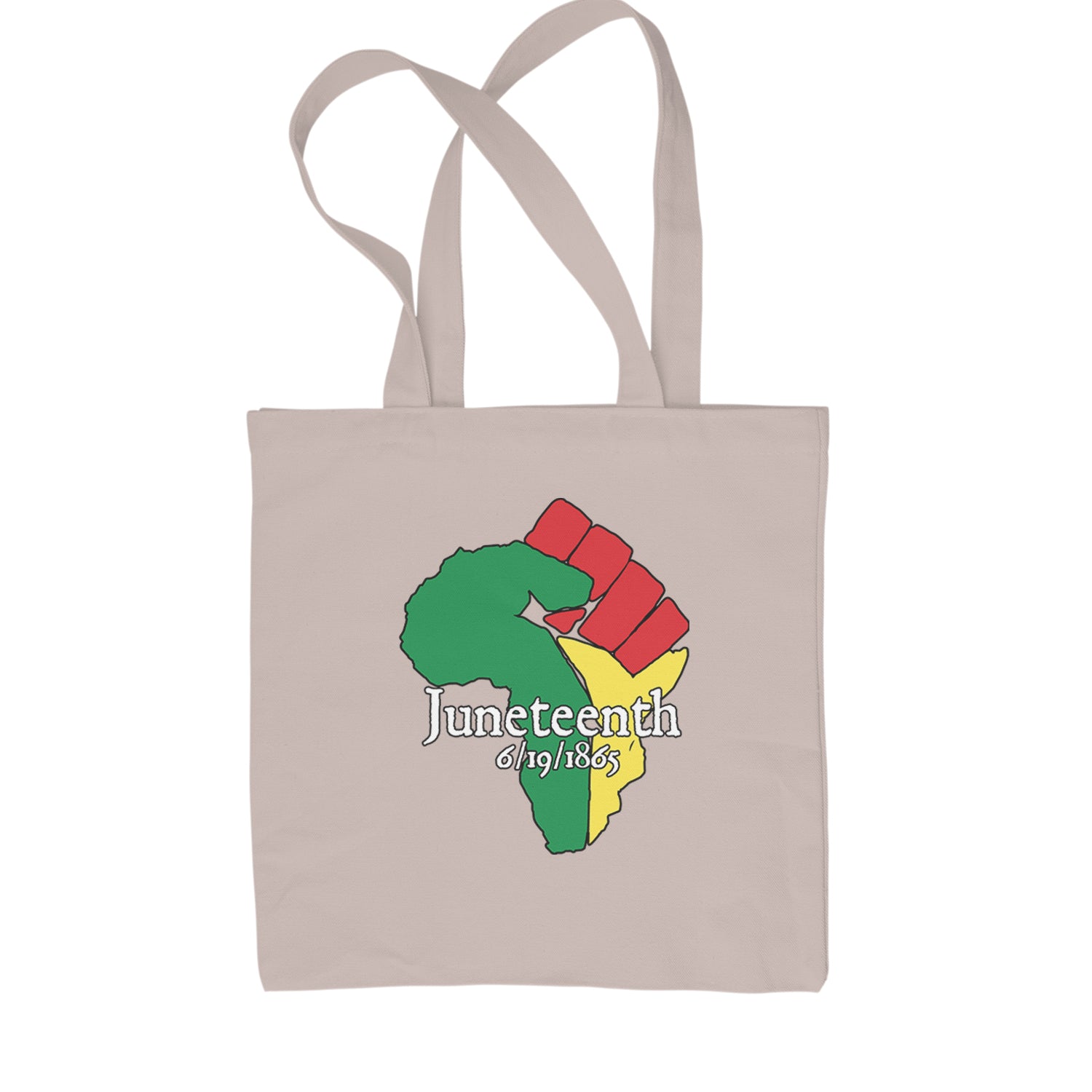 Juneteenth Raised Fist Africa Celebrate Emancipation Day Shopping Tote Bag Black