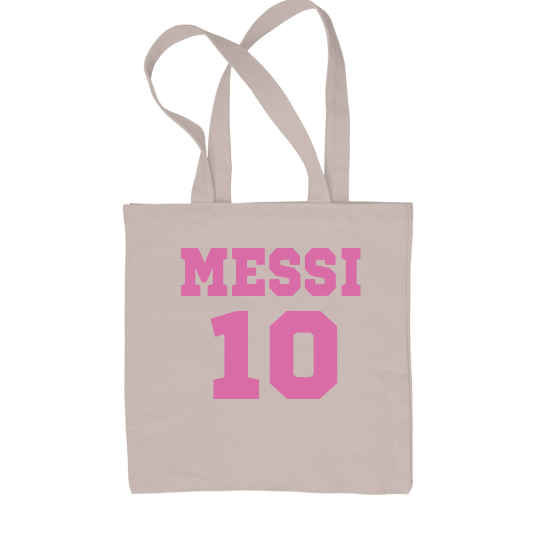 Messi World Soccer Futbol Messiami Shopping Tote Bag Natural