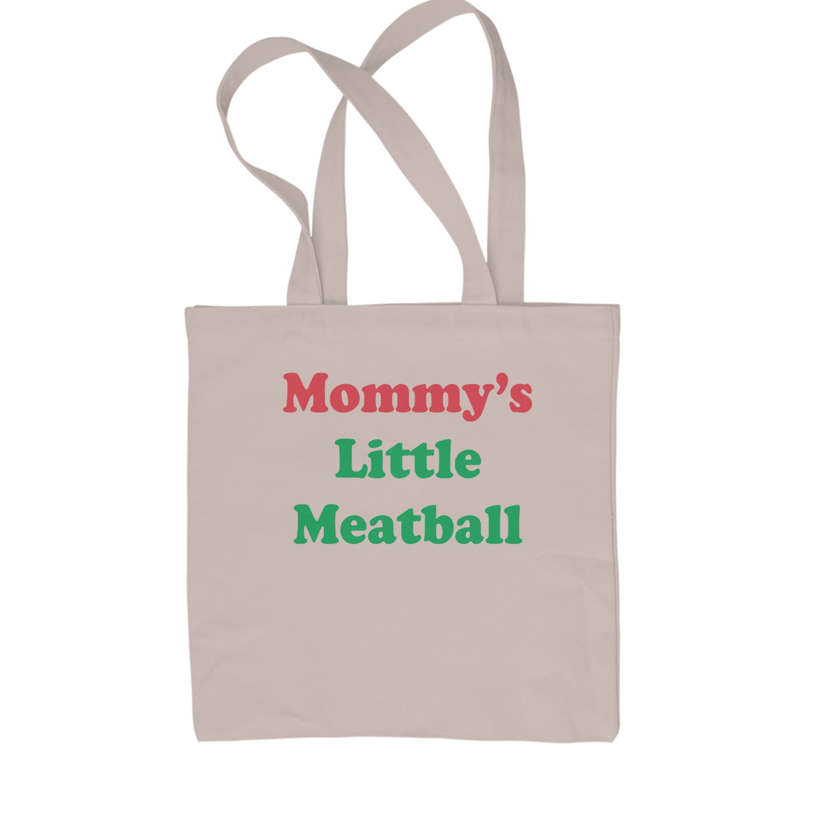 Mommy's Little Meatball Love Island Shopping Tote Bag Natural
