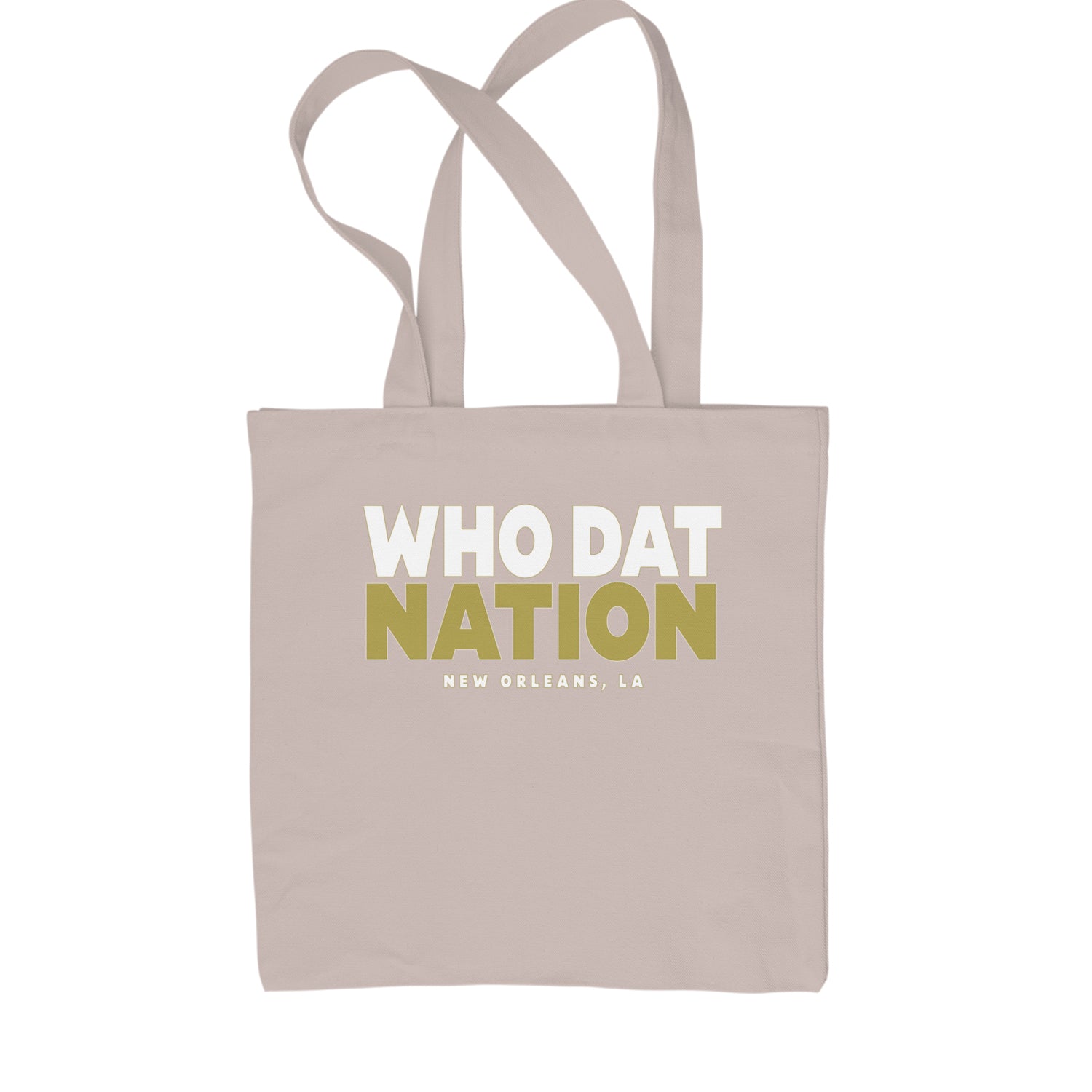 New Orleans Who Dat Nation Shopping Tote Bag Black