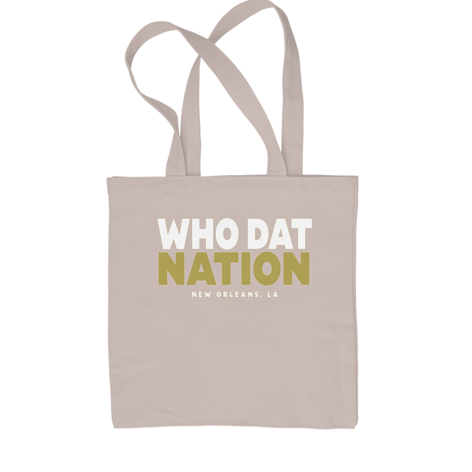 New Orleans Who Dat Nation Shopping Tote Bag Natural