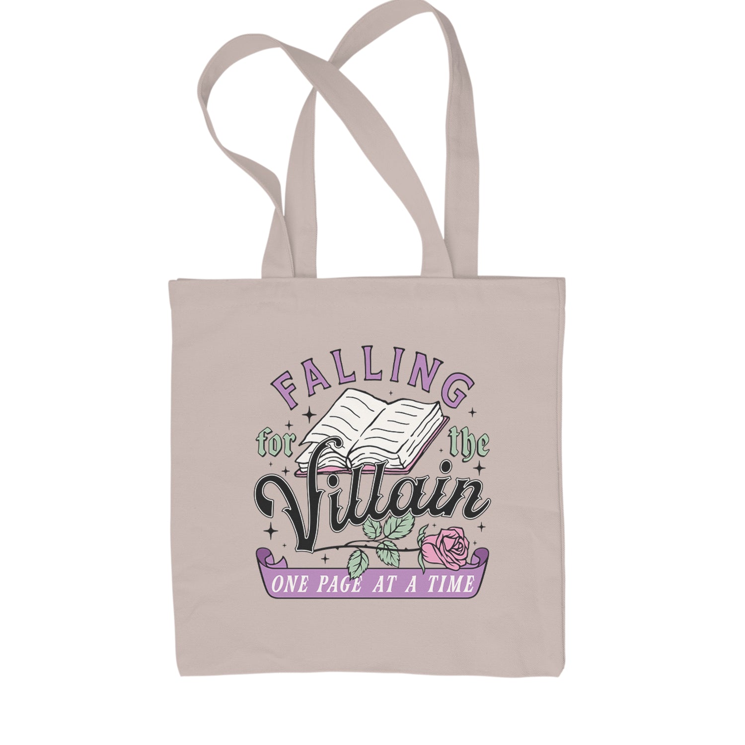 Falling For The Villain One Page At A Time Shopping Tote Bag Black