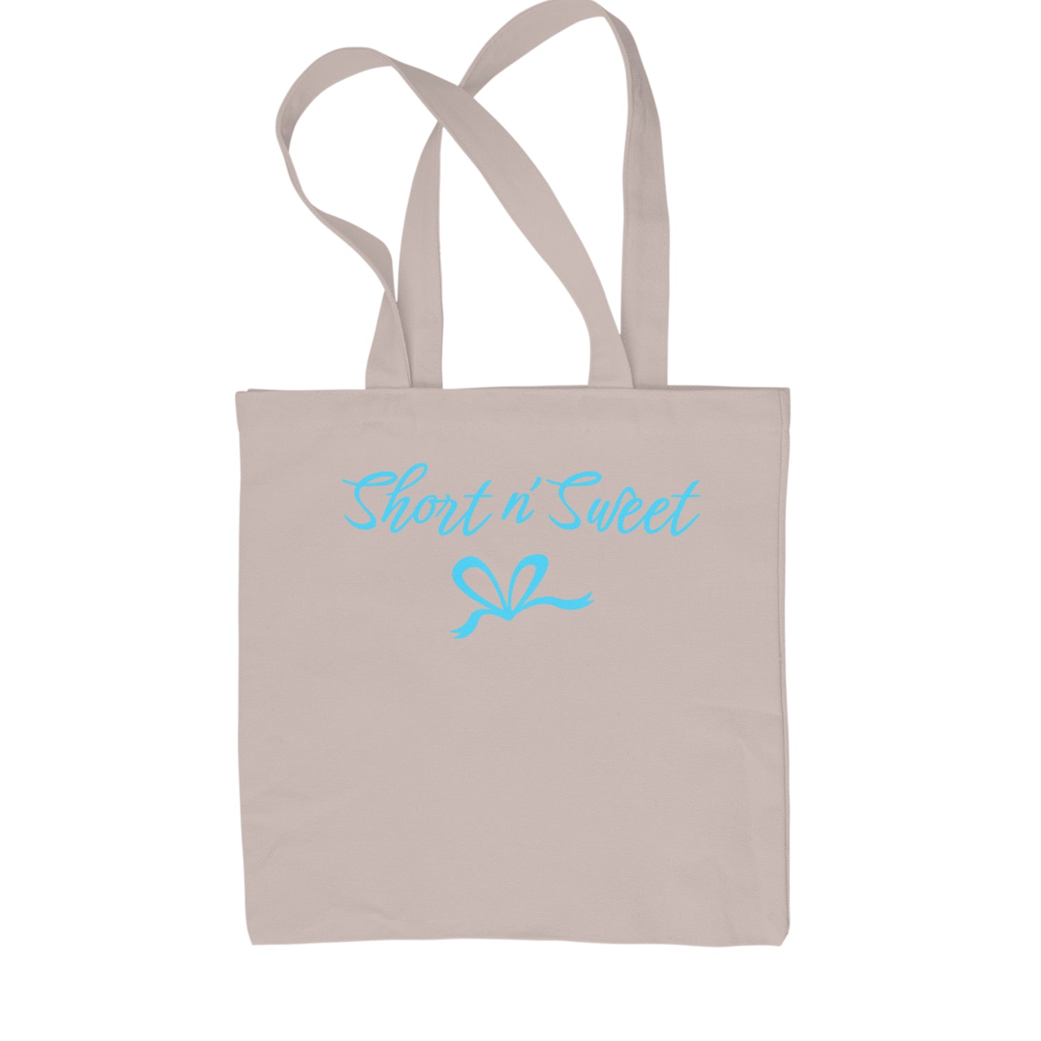 Bow Short N' Sweet Music Shopping Tote Bag Natural