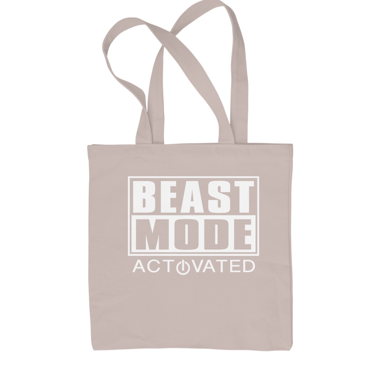 Activated Beast Mode Workout Gym Clothing Shopping Tote Bag Black