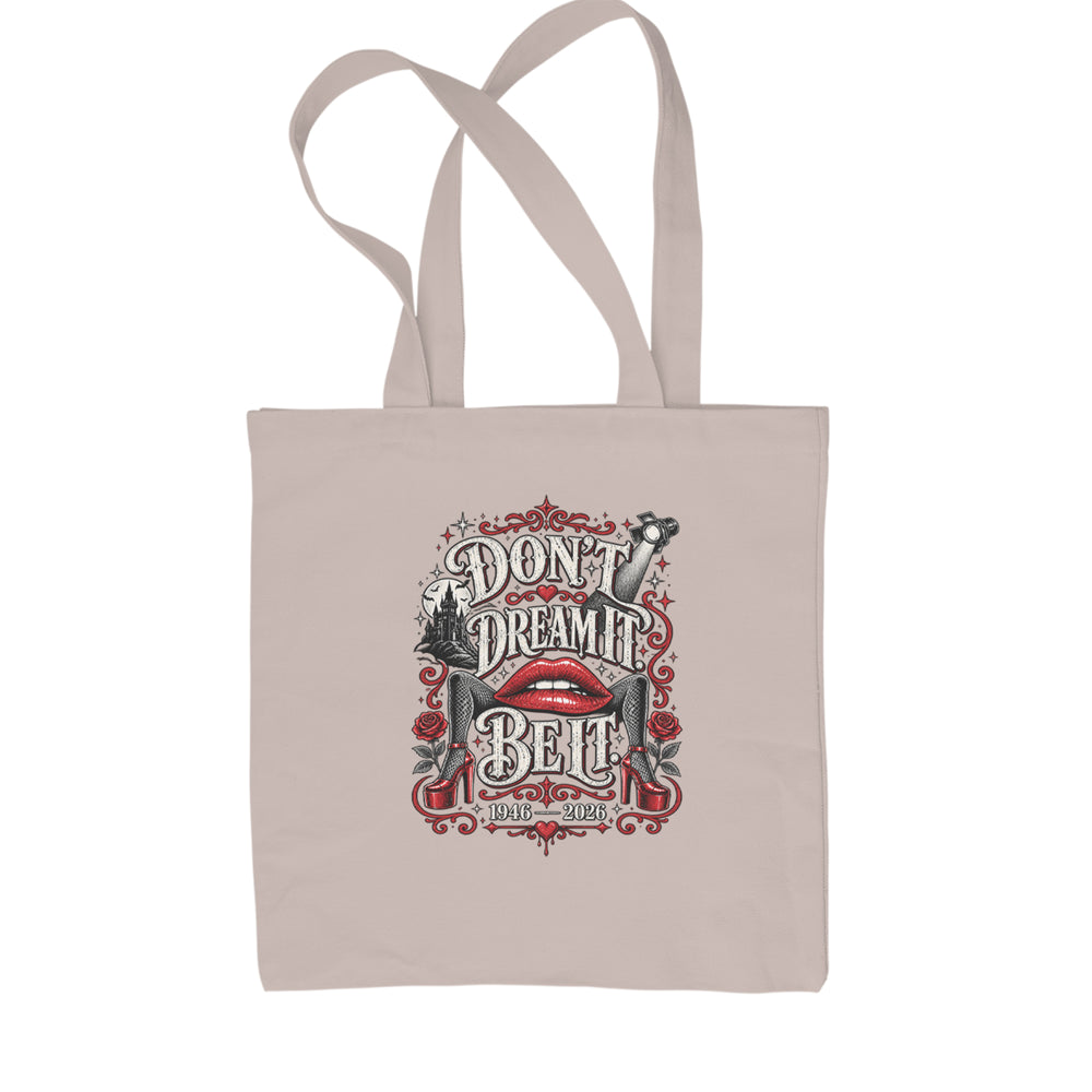 Don't Dream It, Be It Glam Camp Curry Shopping Tote Bag Natural