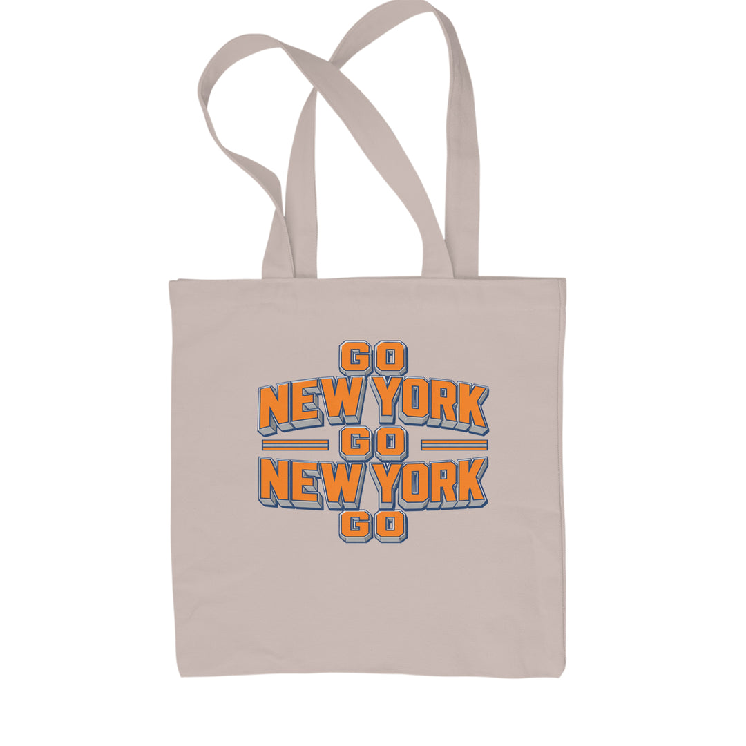 Go New York Go Basketball Shopping Tote Bag Natural