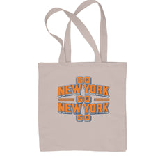 Go New York Go Basketball Shopping Tote Bag Natural