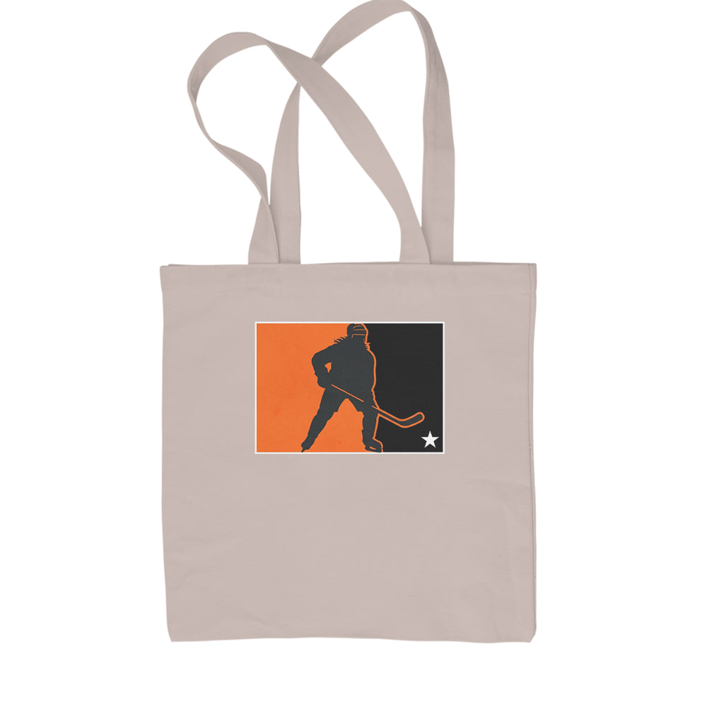 Hockey Enforcer Retro Vintage Shopping Tote Bag Natural