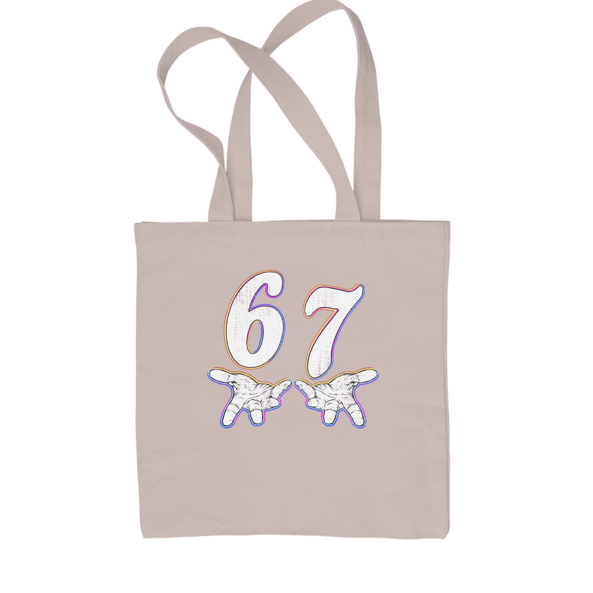67 Hands Meme Viral Drill Shopping Tote Bag Black