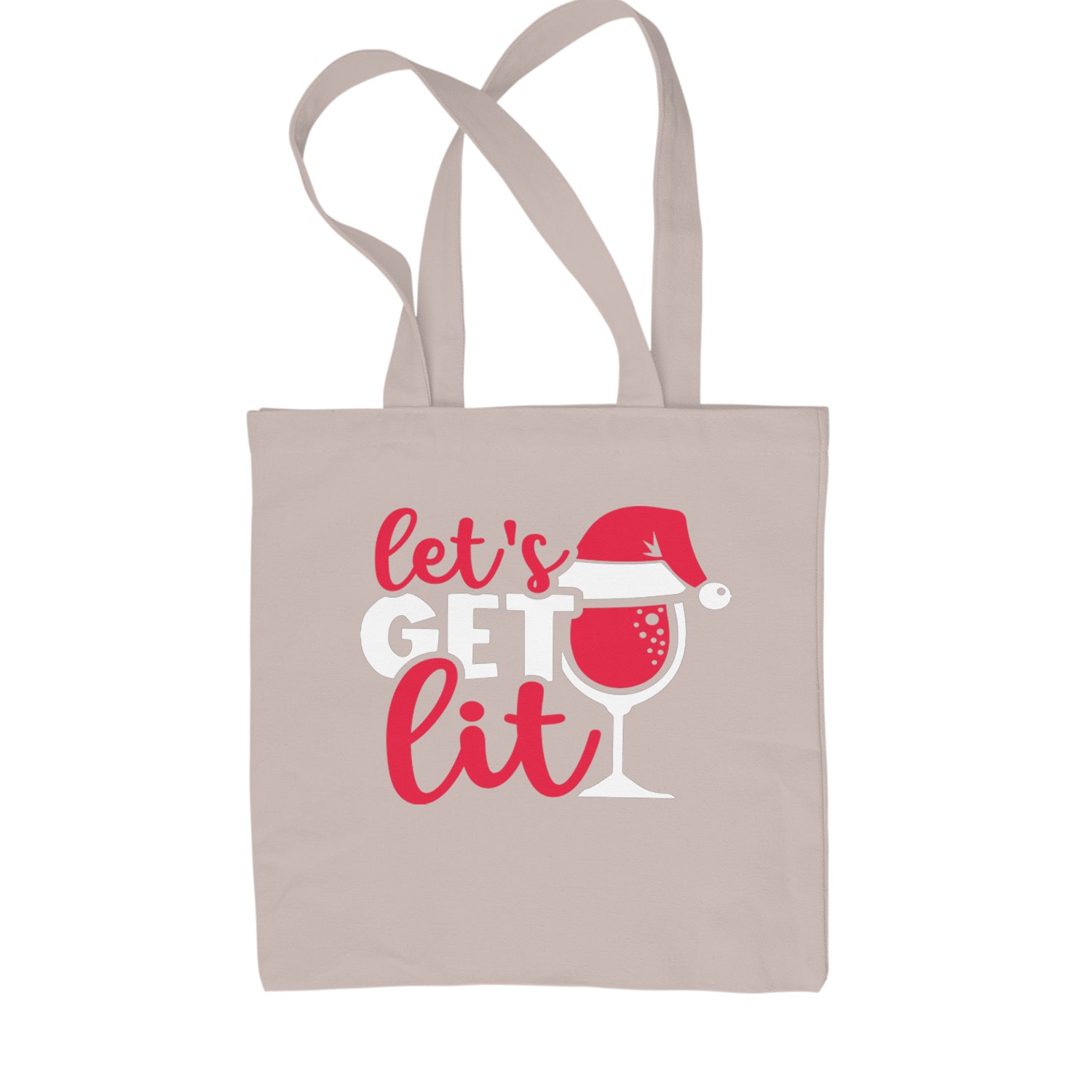 Let’s Get Lit Shopping Tote Bag Black