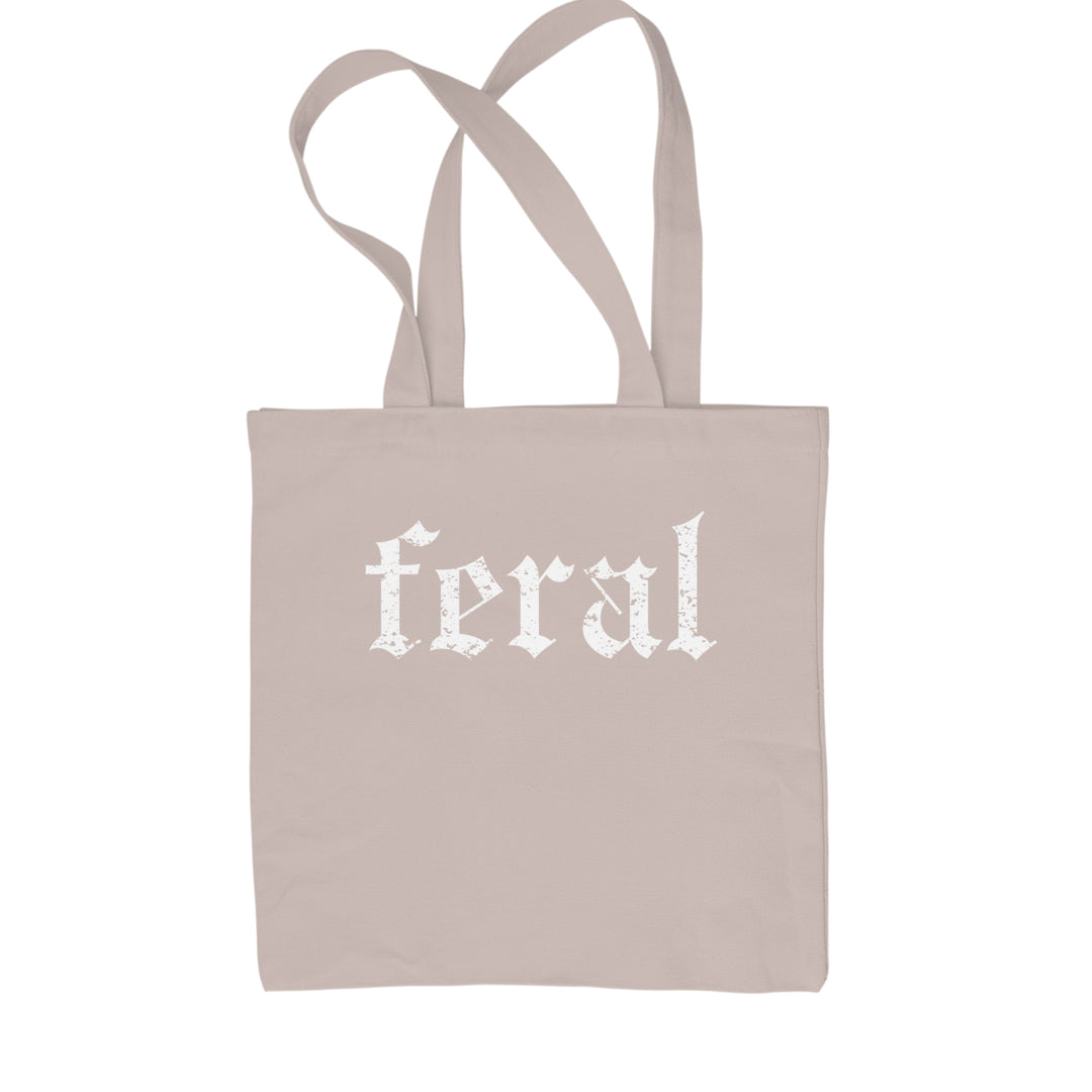 Feral Club Rat Festival Rave EDM Shopping Tote Bag Natural